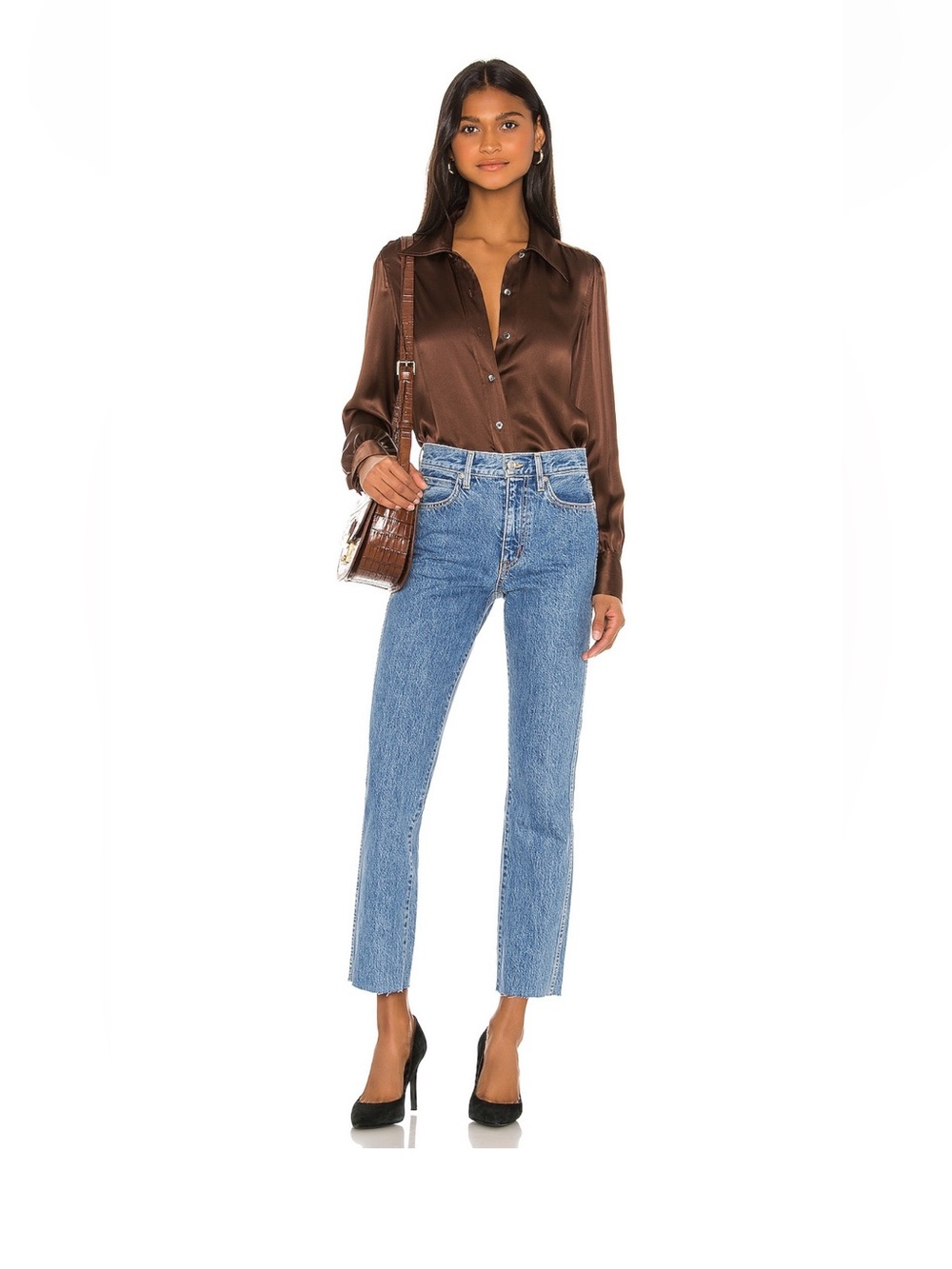 SLVRLAKE Straight Leg Jeans in Light Blue Wash